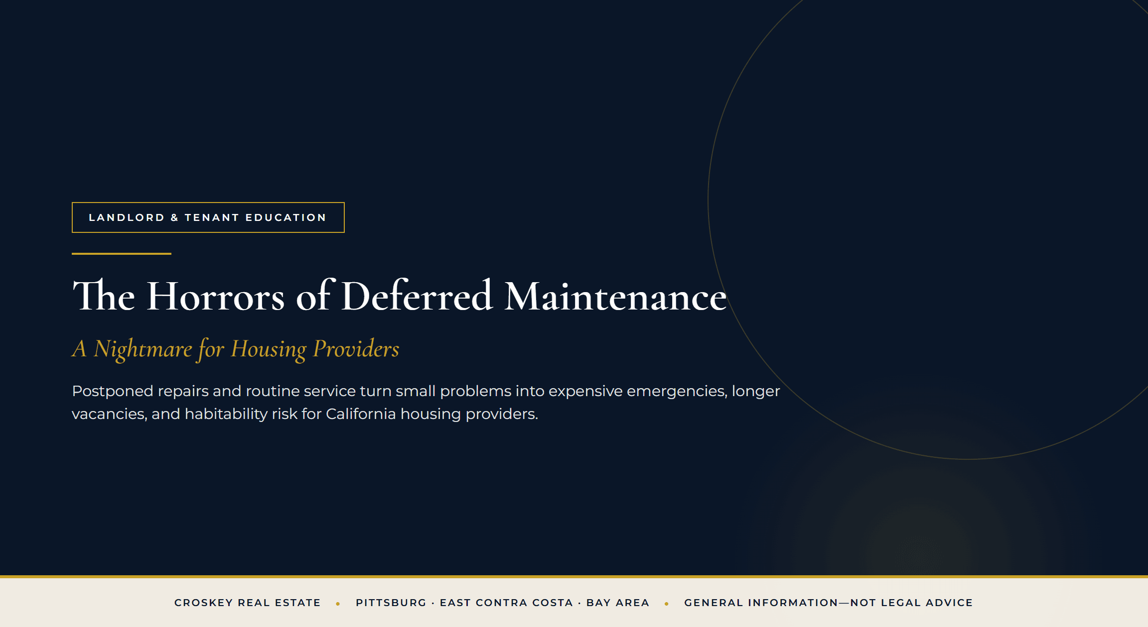 The Horrors of Deferred Maintenance: A Nightmare for Housing Providers - article banner